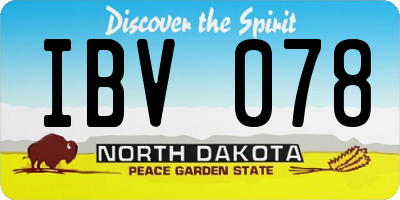 ND license plate IBV078