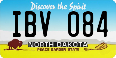 ND license plate IBV084