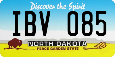 ND license plate IBV085