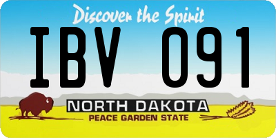 ND license plate IBV091