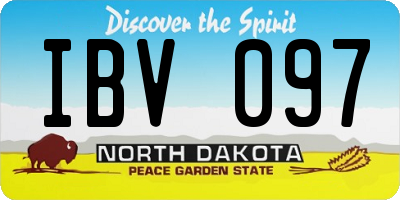 ND license plate IBV097