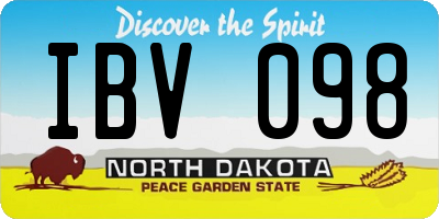 ND license plate IBV098