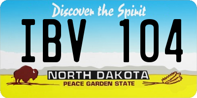 ND license plate IBV104