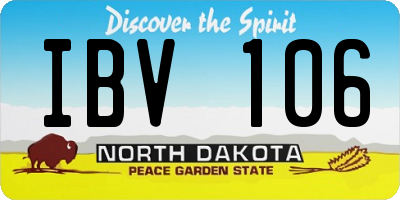 ND license plate IBV106