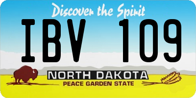 ND license plate IBV109