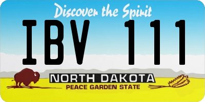 ND license plate IBV111