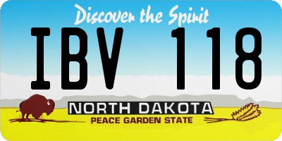 ND license plate IBV118