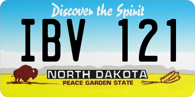 ND license plate IBV121