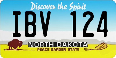 ND license plate IBV124