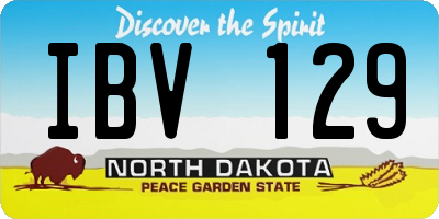 ND license plate IBV129