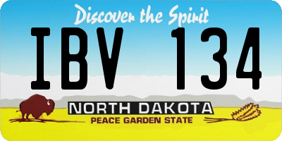 ND license plate IBV134