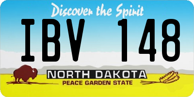 ND license plate IBV148
