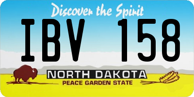ND license plate IBV158