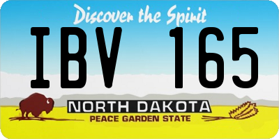 ND license plate IBV165