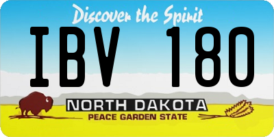 ND license plate IBV180