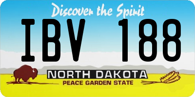 ND license plate IBV188
