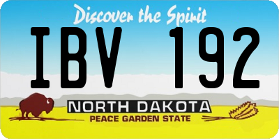 ND license plate IBV192