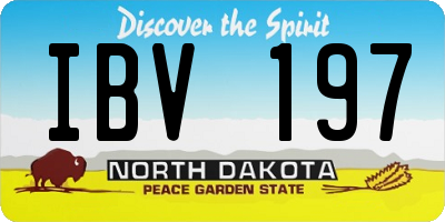 ND license plate IBV197