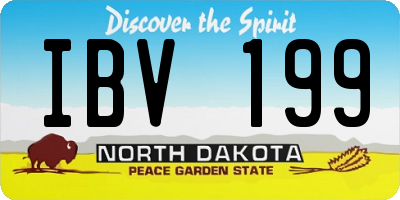 ND license plate IBV199