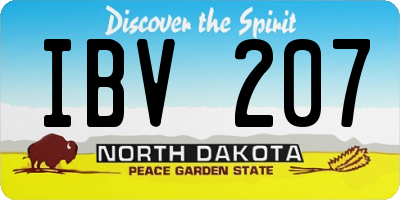 ND license plate IBV207