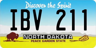 ND license plate IBV211