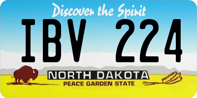 ND license plate IBV224