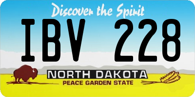 ND license plate IBV228