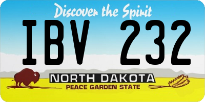 ND license plate IBV232