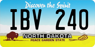 ND license plate IBV240