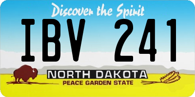 ND license plate IBV241