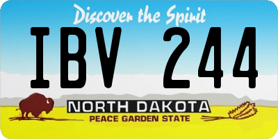 ND license plate IBV244