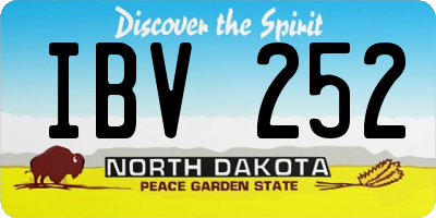 ND license plate IBV252
