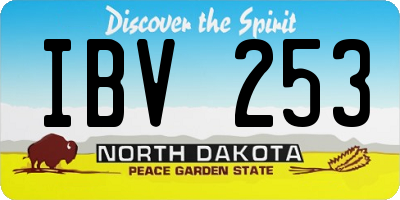 ND license plate IBV253