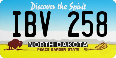 ND license plate IBV258