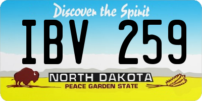 ND license plate IBV259