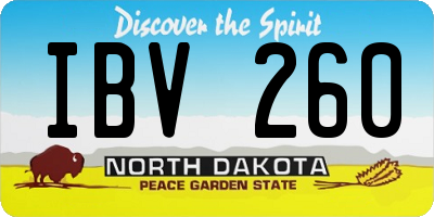 ND license plate IBV260
