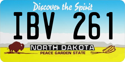 ND license plate IBV261