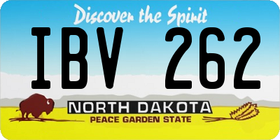 ND license plate IBV262