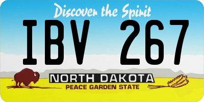 ND license plate IBV267