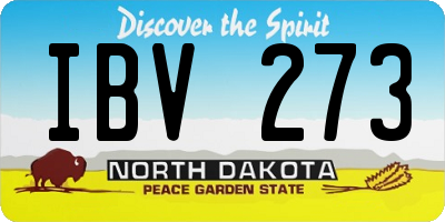 ND license plate IBV273