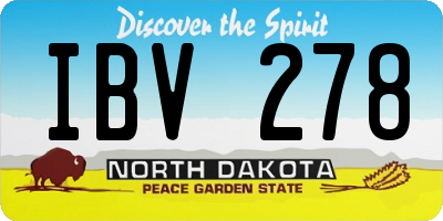 ND license plate IBV278