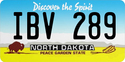ND license plate IBV289