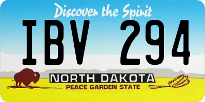 ND license plate IBV294