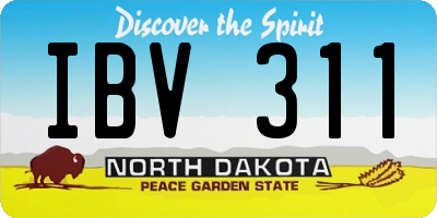 ND license plate IBV311