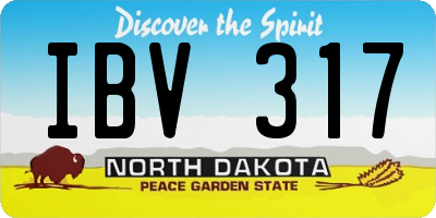 ND license plate IBV317