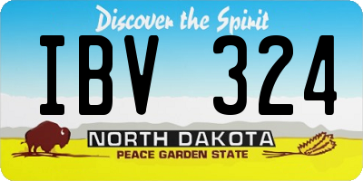 ND license plate IBV324