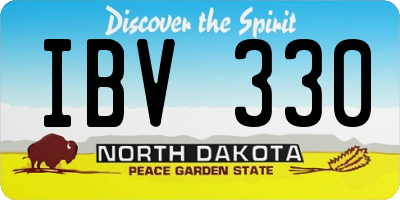 ND license plate IBV330