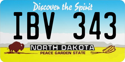 ND license plate IBV343