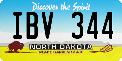 ND license plate IBV344