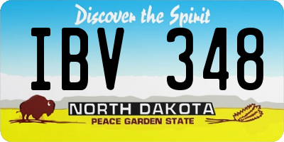 ND license plate IBV348